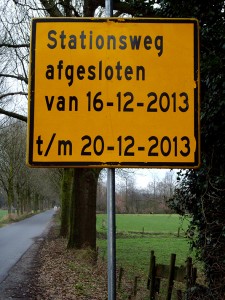 stationsweg afgesloten